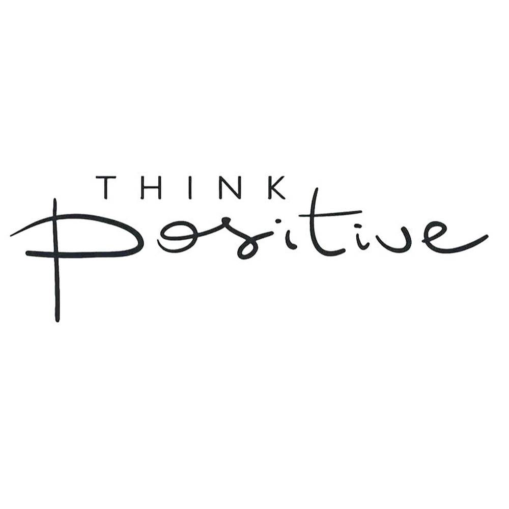 "Think Positive" Motivational Wall Decal 6.9" x 22.4" Home & Garden:Home Décor:Decals, Stickers & Vinyl Art Style Your Walls